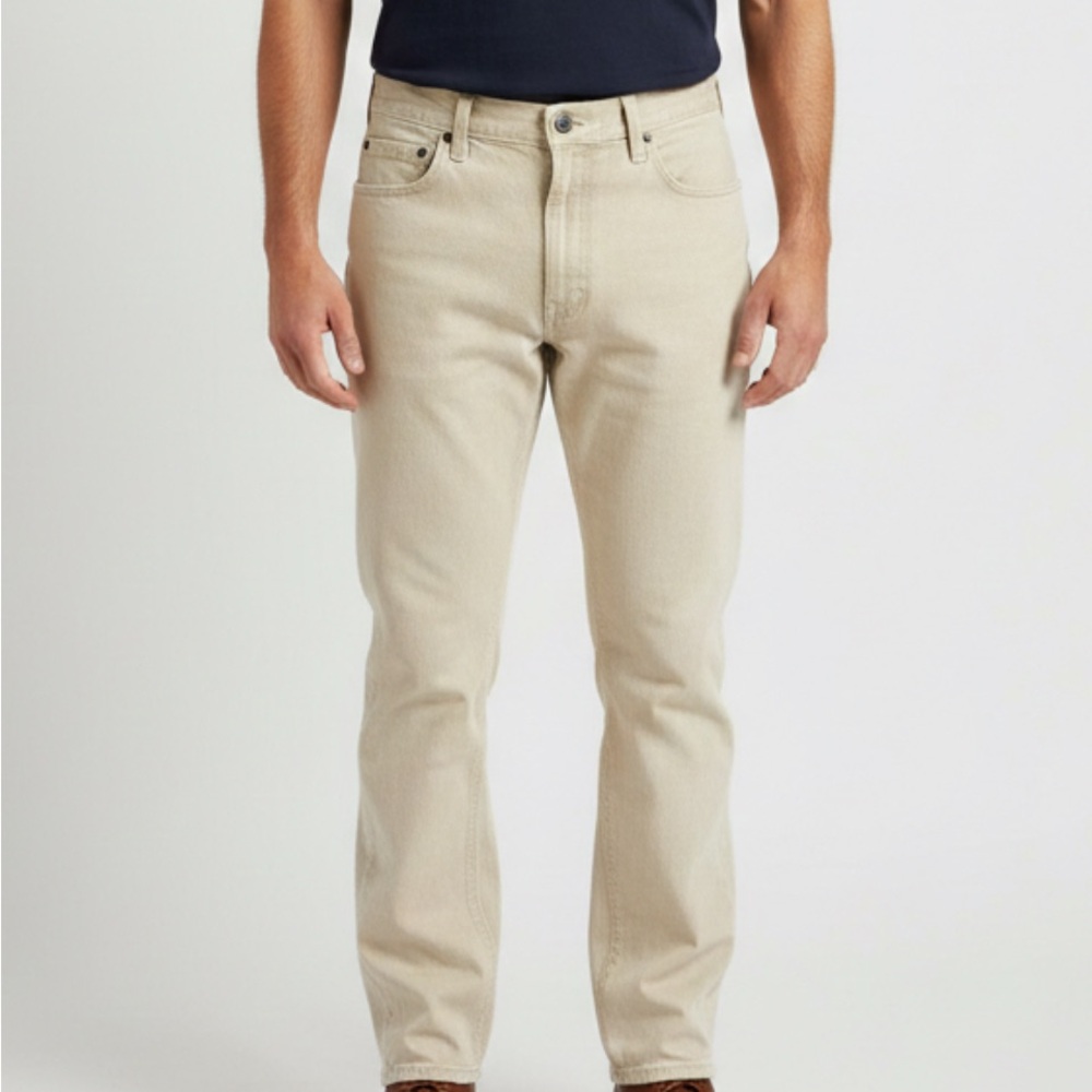 Vintage LL Bean Men's Beige Jeans